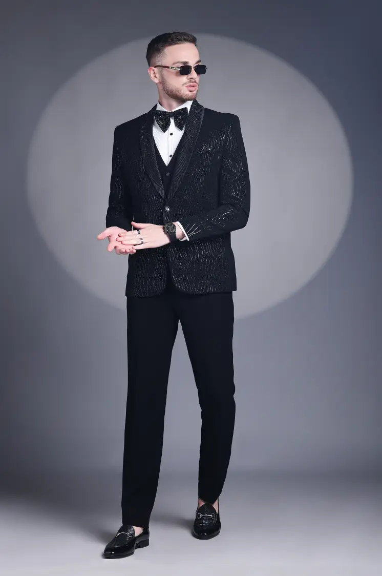 Black tuxedo suit