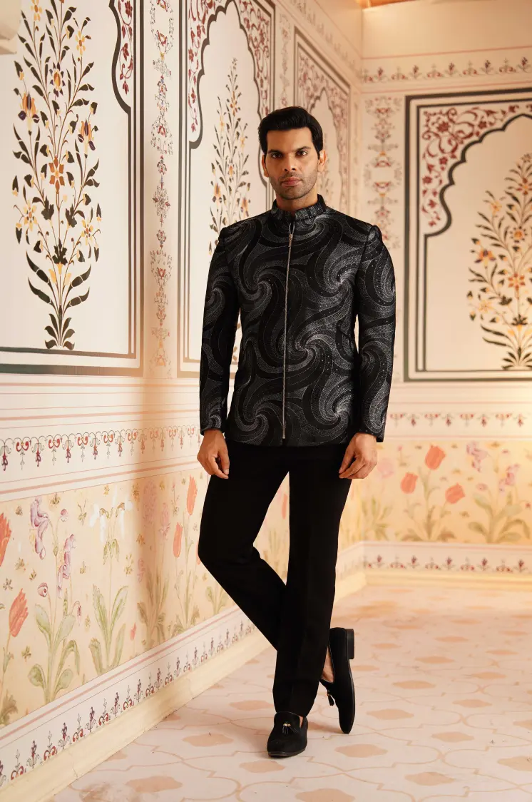 Embroidered bomber set