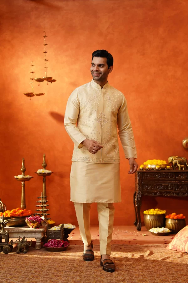 Ivory festive kurta set